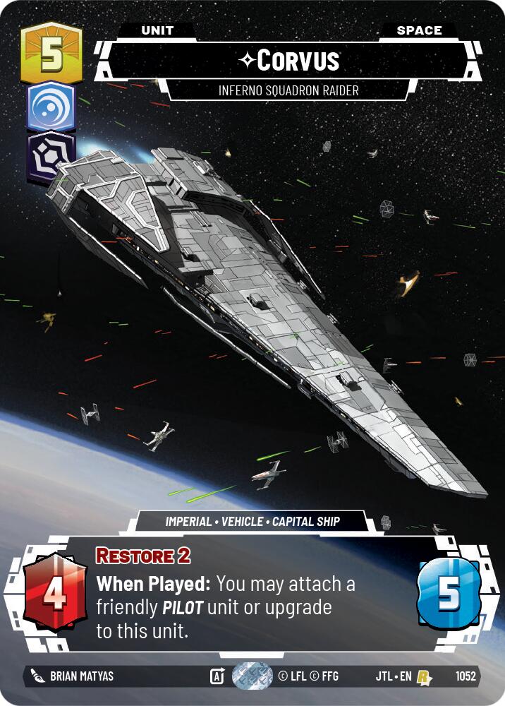 Corvus - Inferno Squadron Raider (1052) (Prestige Foil) (1052) [Jump to Lightspeed] | Grognard Games