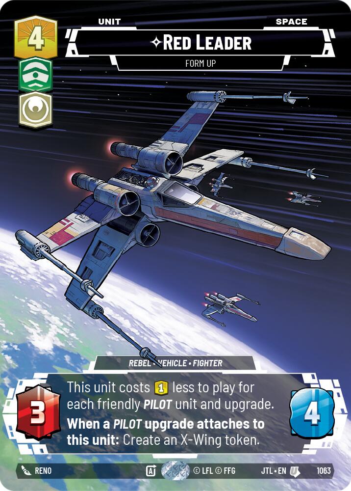 Red Leader - Form Up (1063) (Prestige Foil) (1063) [Jump to Lightspeed] | Grognard Games