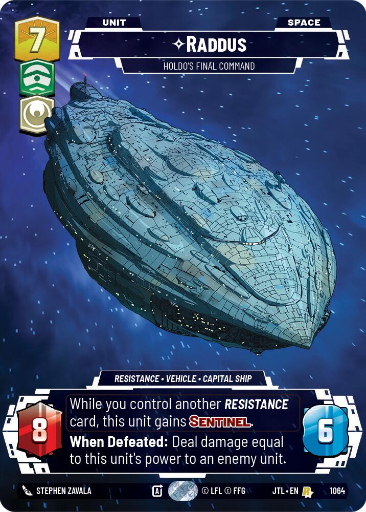 Raddus - Holdo's Final Command (1064) (Prestige Foil) (1064) [Jump to Lightspeed] | Grognard Games