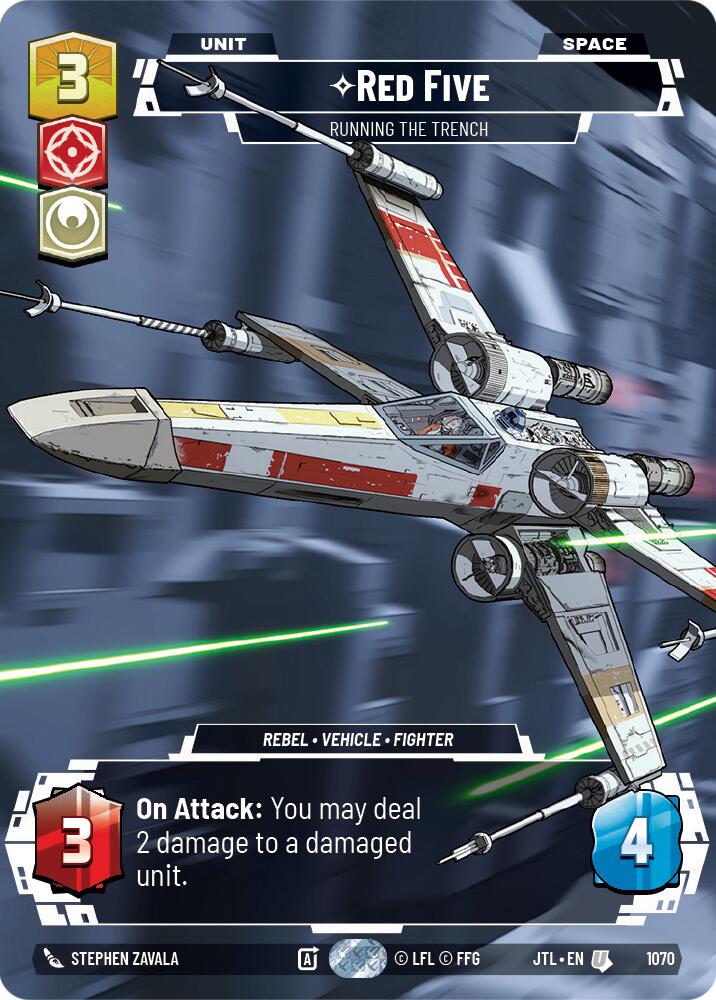 Red Five - Running the Trench (1070) (Prestige Foil) (1070) [Jump to Lightspeed] | Grognard Games