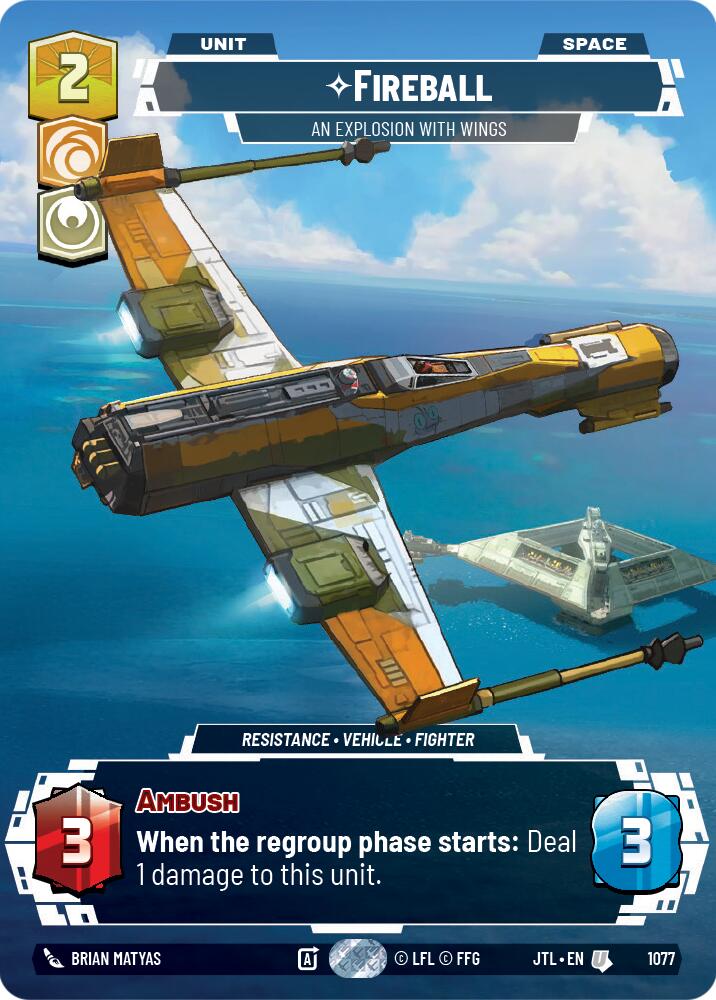 Fireball - An Explosion With Wings (1077) (Prestige Foil) (1077) [Jump to Lightspeed] | Grognard Games