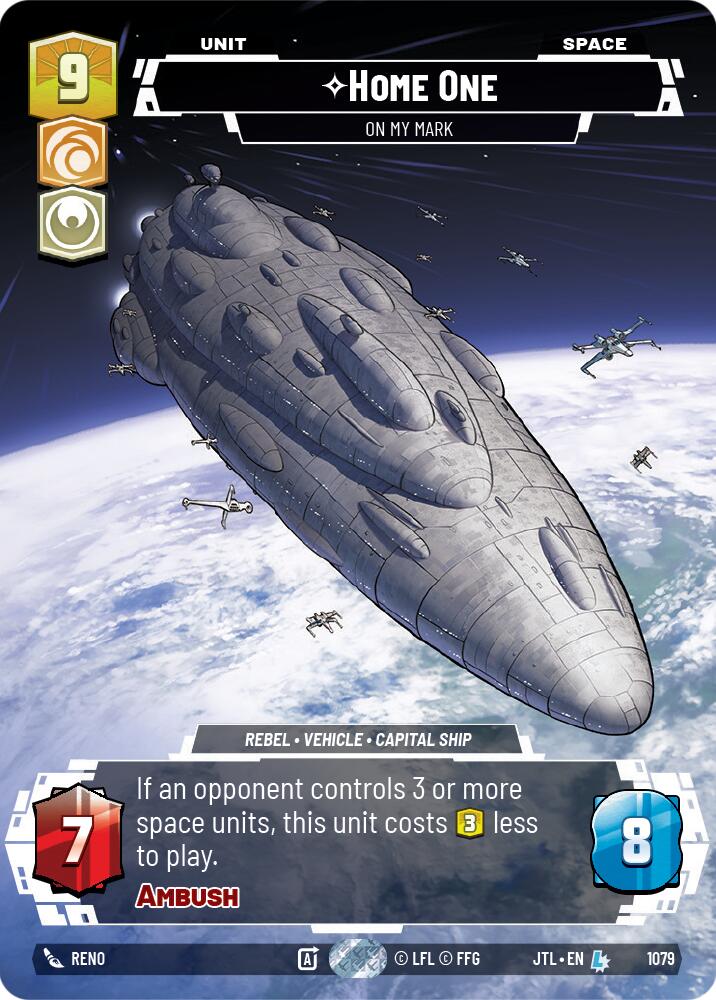 Home One - On My Mark (1079) (Prestige Foil) (1079) [Jump to Lightspeed] | Grognard Games