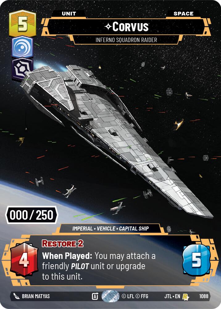 Corvus - Inferno Squadron Raider (1088) (Serialized) (1088) [Jump to Lightspeed] | Grognard Games