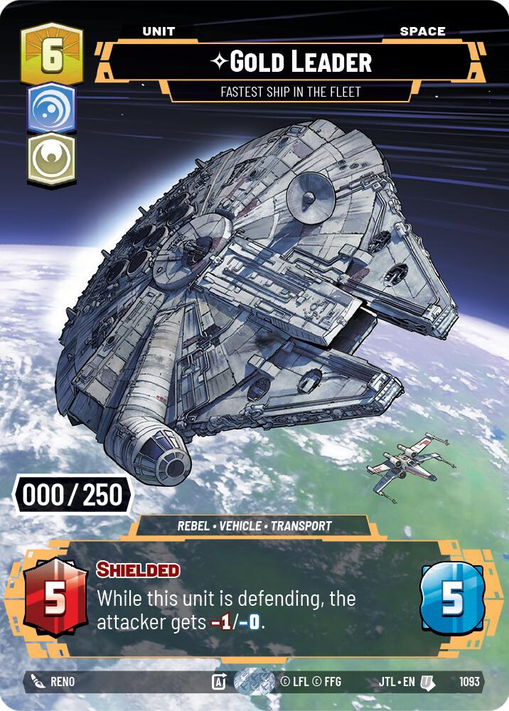 Gold Leader - Fastest Ship in the Fleet (1093) (Serialized) (1093) [Jump to Lightspeed] | Grognard Games