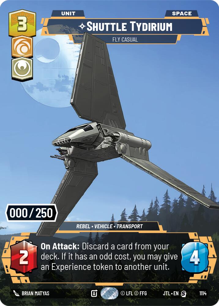 Shuttle Tydirium - Fly Casual (1114) (Serialized) (1114) [Jump to Lightspeed] | Grognard Games