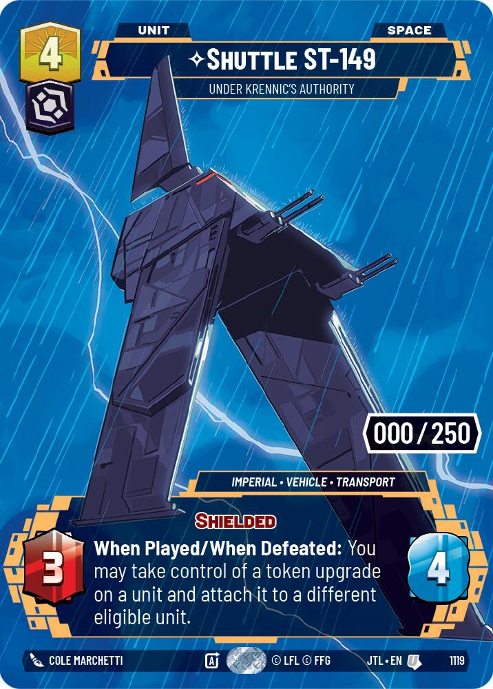 Shuttle ST-149 - Under Krennic's Authority (1119) (Serialized) (1119) [Jump to Lightspeed] | Grognard Games