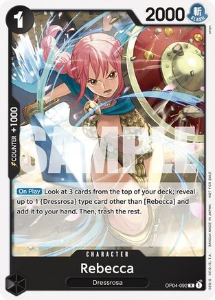 Rebecca (Tournament Pack 2025 Vol. 2) (OP04-092) - One Piece Promotion Cards | Grognard Games