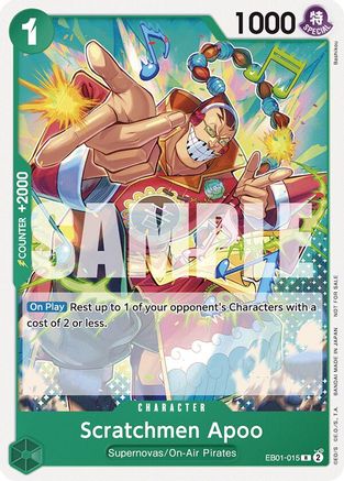 Scratchmen Apoo (Tournament Pack 2025 Vol. 2) (EB01-015) - One Piece Promotion Cards | Grognard Games