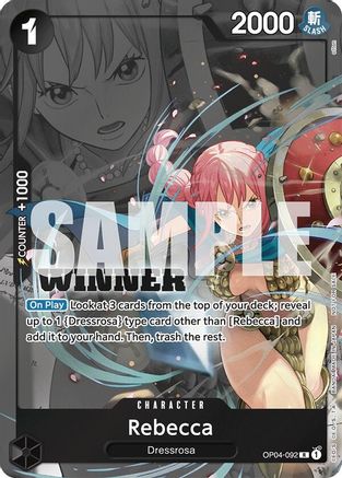 Rebecca (Winner Pack 2025 Vol. 2) (OP04-092) - One Piece Promotion Cards Foil | Grognard Games