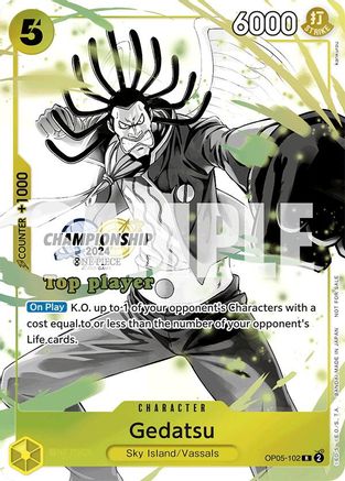 Gedatsu (Championship 2024 Top Player Pack Vol. 2) (OP05-102) - One Piece Promotion Cards Foil | Grognard Games