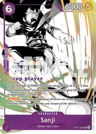 Sanji (Championship 2024 Top Player Pack Vol. 2) (OP07-064) - One Piece Promotion Cards Foil | Grognard Games