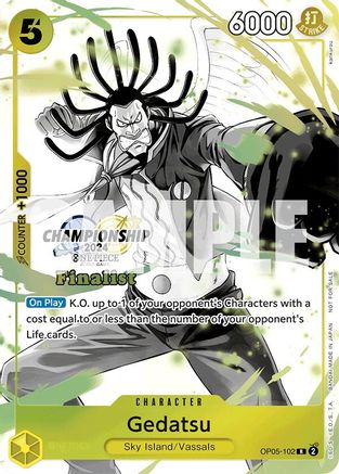Gedatsu (Championship 2024 Finalist Card Set Vol. 2) (OP05-102) - One Piece Promotion Cards Foil | Grognard Games