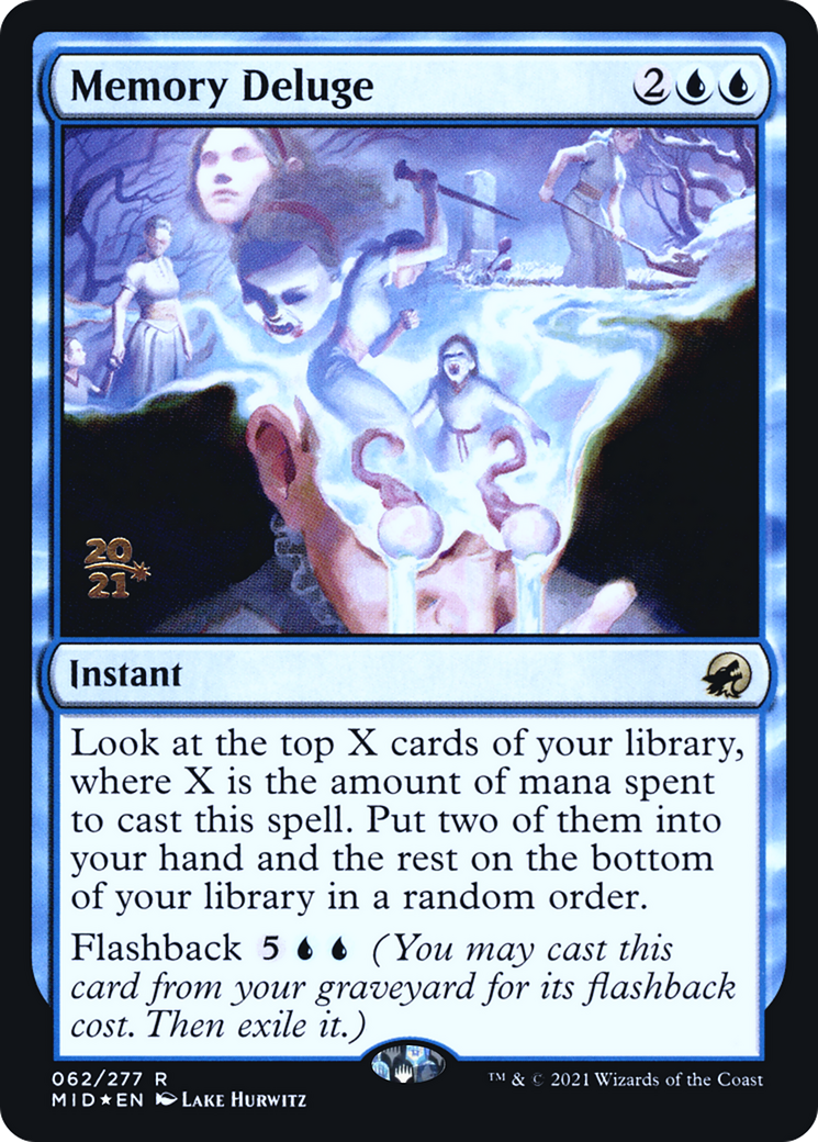 Memory Deluge [Innistrad: Midnight Hunt Prerelease Promos] | Grognard Games