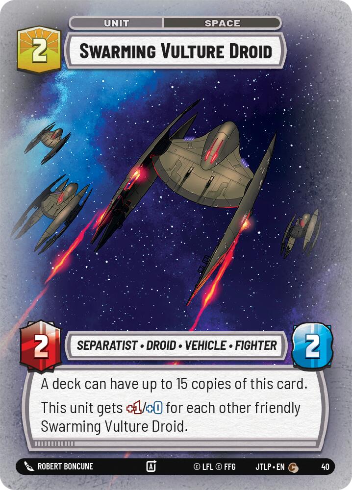 Swarming Vulture Droid (Foil) (40) [Jump to Lightspeed: Weekly Play] | Grognard Games