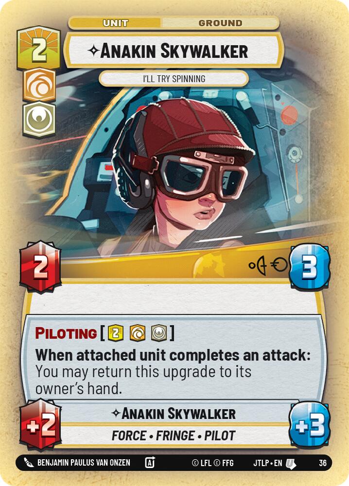 Anakin Skywalker - I'll Try Spinning (Foil) (36) [Jump to Lightspeed: Weekly Play] | Grognard Games