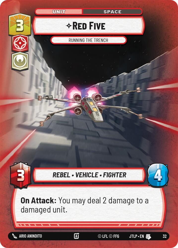 Red Five - Running the Trench (Foil) (32) [Jump to Lightspeed: Weekly Play] | Grognard Games