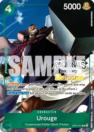 Urouge (Regional Champion Card Set 2025 Vol.1) (OP07-021) - One Piece Promotion Cards Foil | Grognard Games
