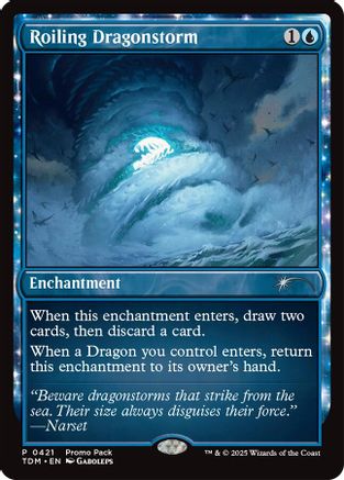 Roiling Dragonstorm (PPTDM-421) - Promo Pack: Tarkir: Dragonstorm Foil | Grognard Games