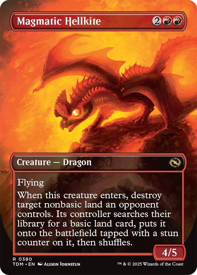 Magmatic Hellkite (Borderless) [Tarkir: Dragonstorm] | Grognard Games