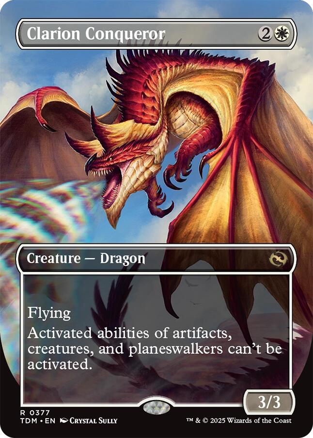 Clarion Conqueror (Borderless) [Tarkir: Dragonstorm] | Grognard Games