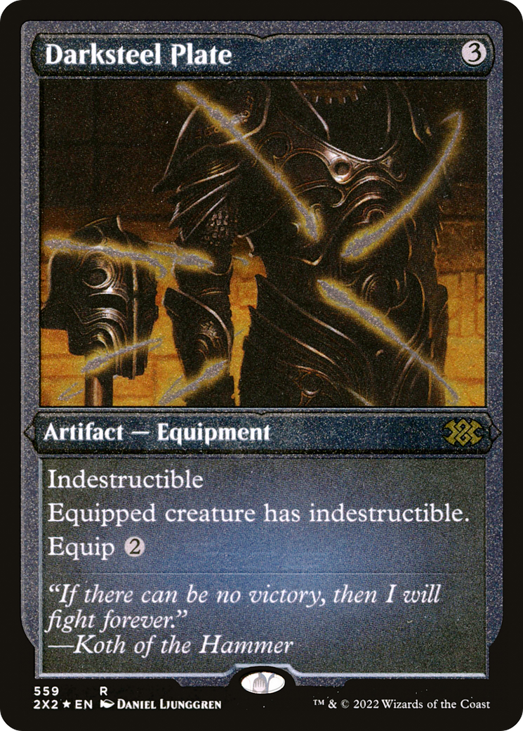 Darksteel Plate (Foil Etched) (2X2-559) - Double Masters 2022 Foil | Grognard Games