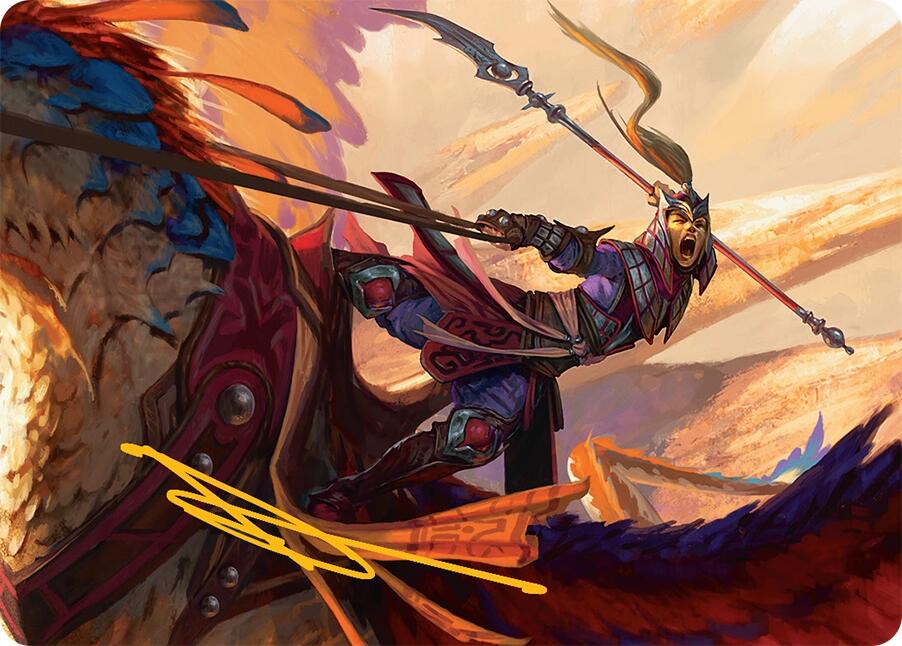 Dragonback Lancer Art Card (3/54) (Gold-Stamped Signature) [Tarkir: Dragonstorm Art Series] | Grognard Games