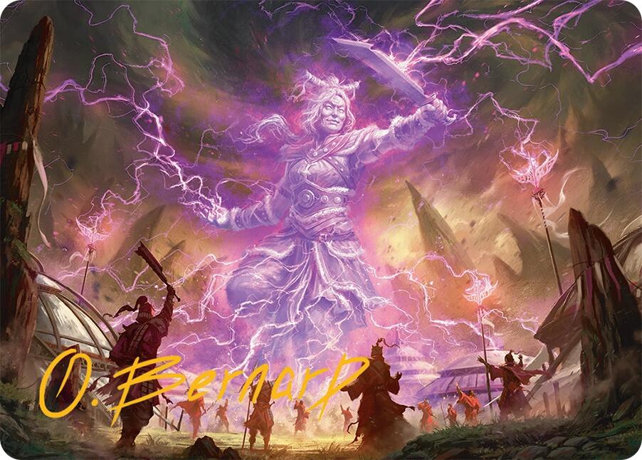 Smile at Death Art Card (4/54) (Gold-Stamped Signature) [Tarkir: Dragonstorm Art Series] | Grognard Games