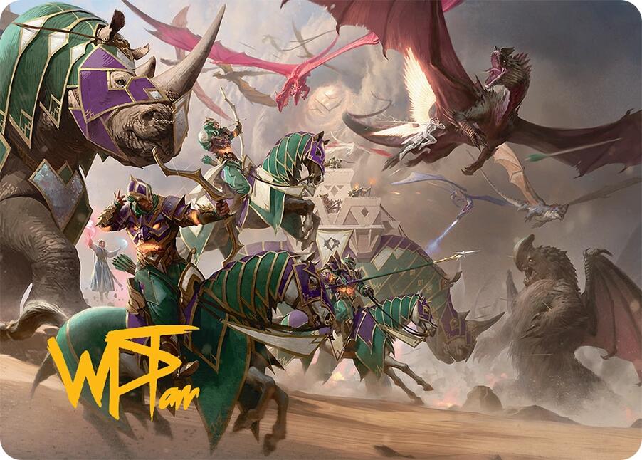United Battlefront Art Card (5/54) (Gold-Stamped Signature) [Tarkir: Dragonstorm Art Series] | Grognard Games