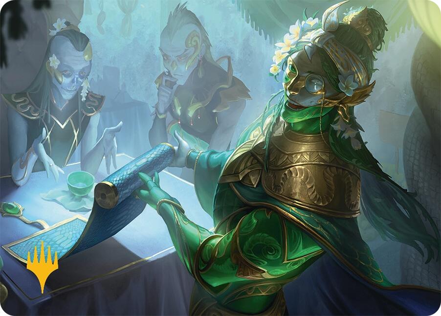 Sibsig Appraiser Art Card (8/54) (Gold-Stamped Signature) [Tarkir: Dragonstorm Art Series] | Grognard Games