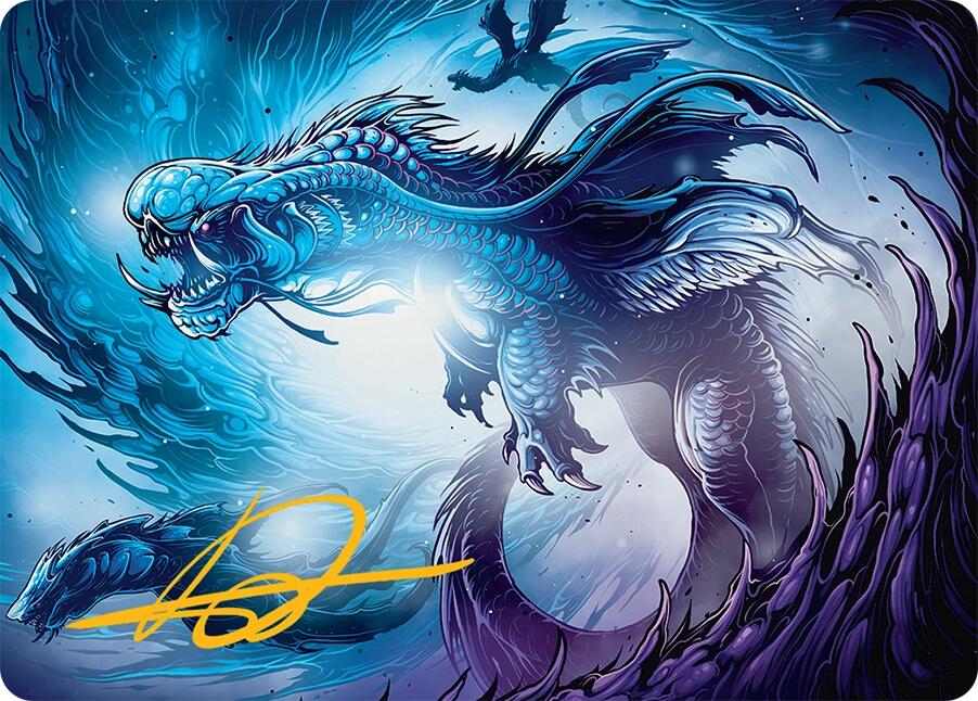 Roiling Dragonstorm Art Card (33/54) (Gold-Stamped Signature) [Tarkir: Dragonstorm Art Series] | Grognard Games