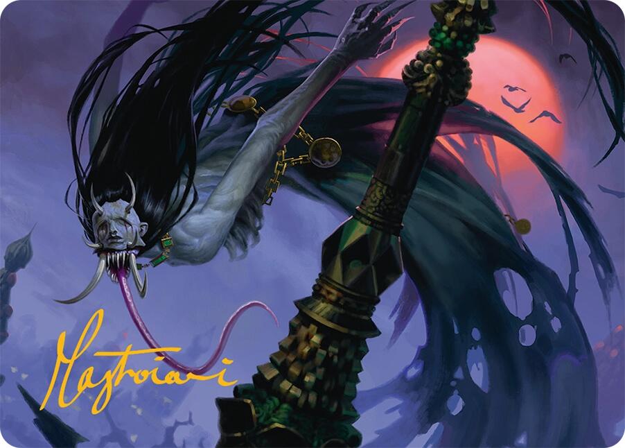Qarsi Revenant Art Card (12/54) (Gold-Stamped Signature) [Tarkir: Dragonstorm Art Series] | Grognard Games