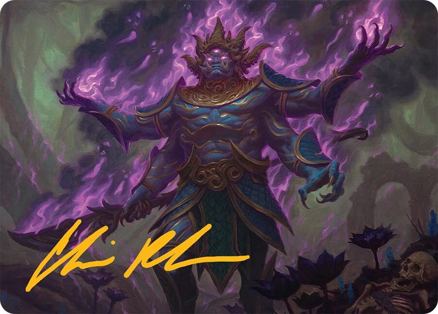 Rot-Curse Rakshasa Art Card (13/54) (Gold-Stamped Signature) [Tarkir: Dragonstorm Art Series] | Grognard Games