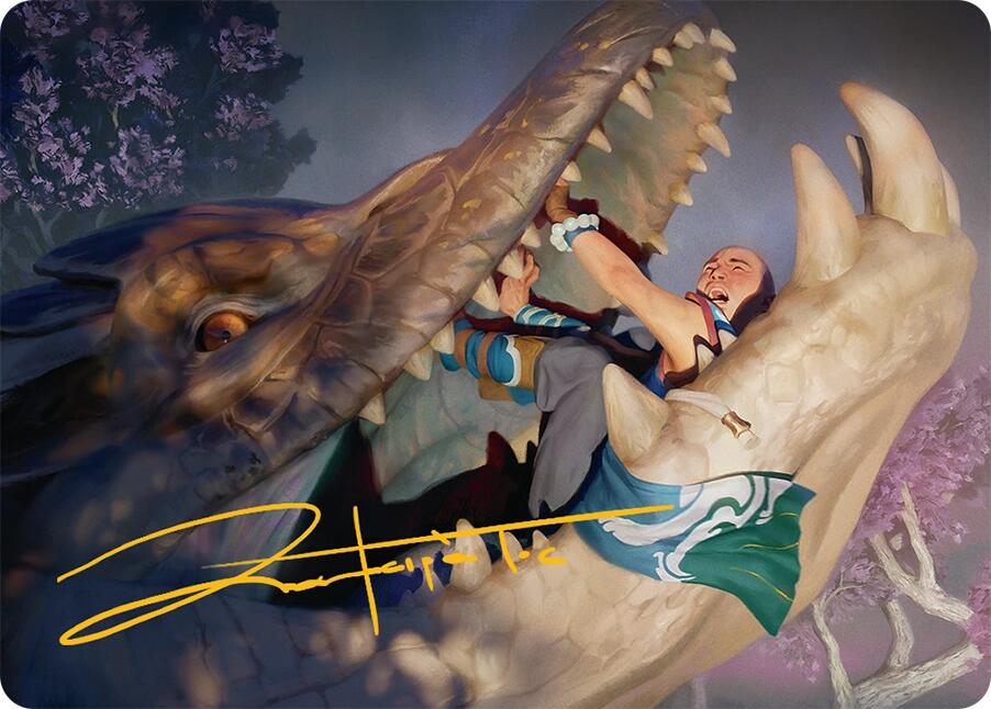 Jaws of Defeat Art Card (53/54) (Gold-Stamped Signature) [Tarkir: Dragonstorm Art Series] | Grognard Games
