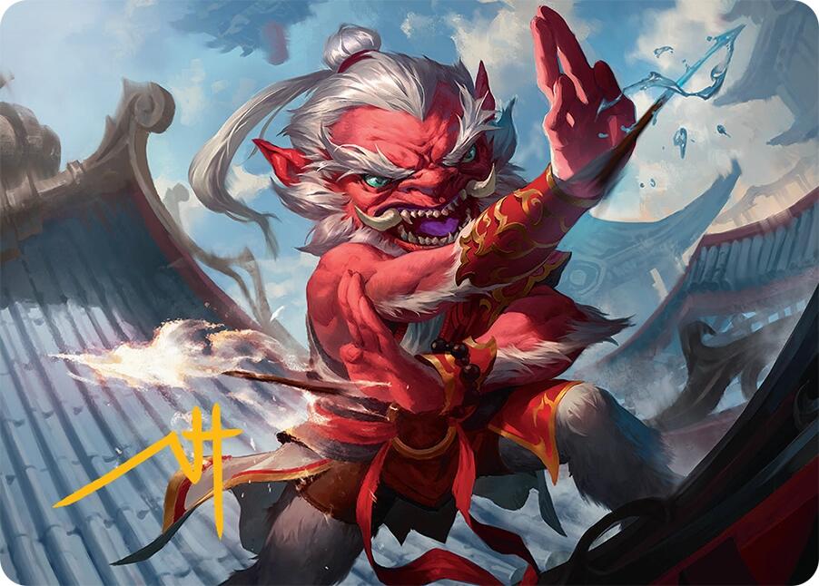 Devoted Duelist Art Card (15/54) (Gold-Stamped Signature) [Tarkir: Dragonstorm Art Series] | Grognard Games