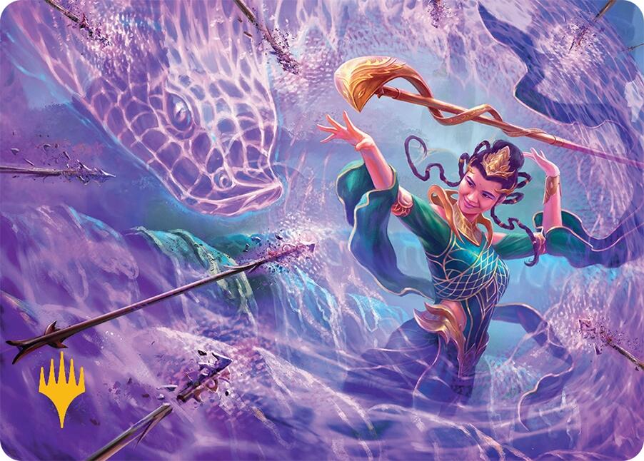 Snakeskin Veil Art Card (19/54) (Gold-Stamped Signature) [Tarkir: Dragonstorm Art Series] | Grognard Games