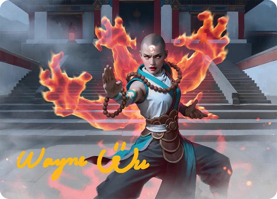 Flamehold Grappler Art Card (24/54) (Gold-Stamped Signature) [Tarkir: Dragonstorm Art Series] | Grognard Games