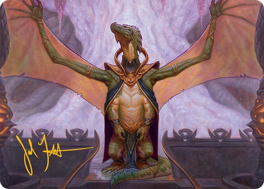Kheru Goldkeeper Art Card (36/54) (Gold-Stamped Signature) [Tarkir: Dragonstorm Art Series] | Grognard Games