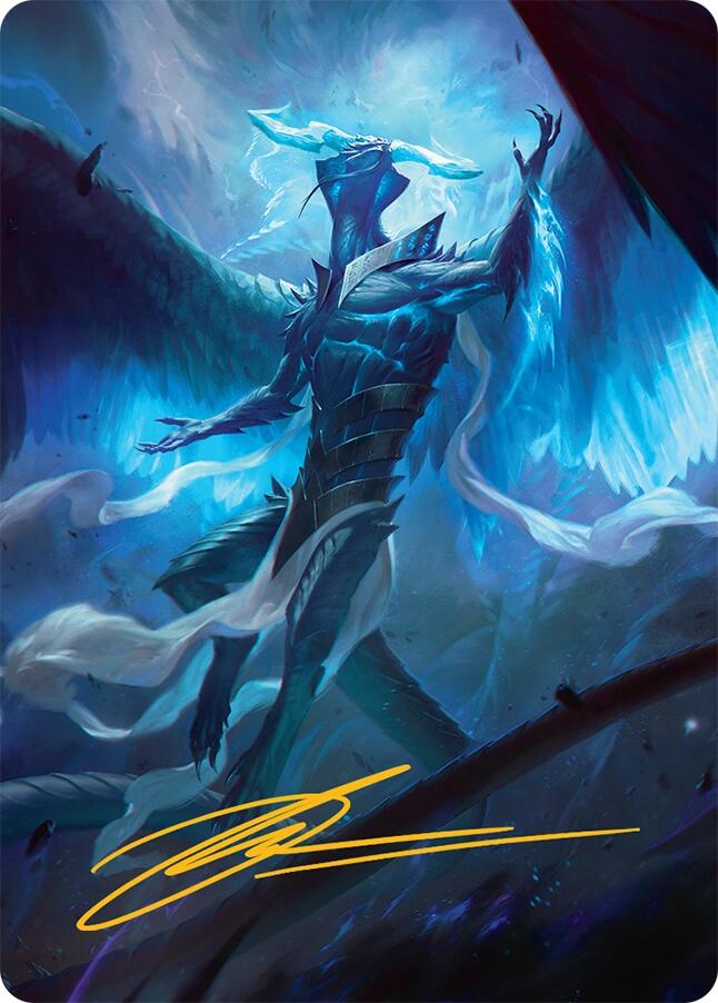Ugin, Eye of the Storms Art Card (1/54) (Gold-Stamped Signature) [Tarkir: Dragonstorm Art Series] | Grognard Games