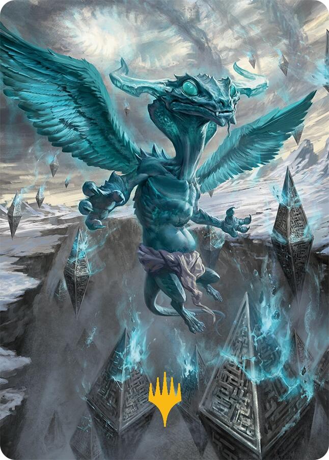 Ugin, Eye of the Storms Art Card (47/54) (Gold-Stamped Signature) [Tarkir: Dragonstorm Art Series] | Grognard Games