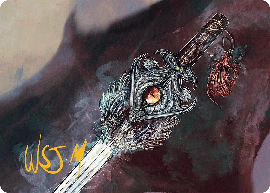 Dragonfire Blade Art Card (40/54) (Gold-Stamped Signature) [Tarkir: Dragonstorm Art Series] | Grognard Games
