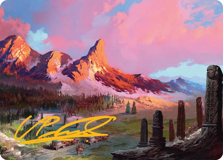 Rugged Highlands Art Card (29/54) (Gold-Stamped Signature) [Tarkir: Dragonstorm Art Series] | Grognard Games