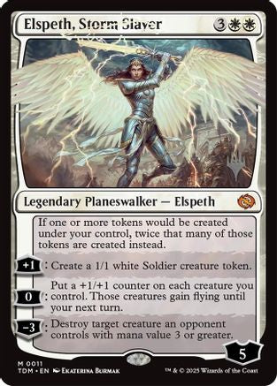 Elspeth, Storm Slayer (PPTDM-011) - Promo Pack: Tarkir: Dragonstorm Foil | Grognard Games