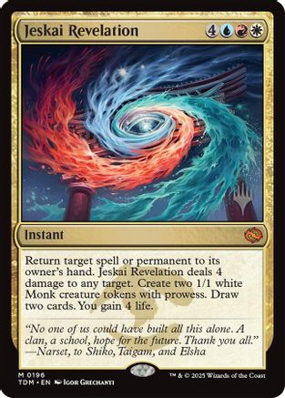 Jeskai Revelation (PPTDM-196) - Promo Pack: Tarkir: Dragonstorm Foil | Grognard Games