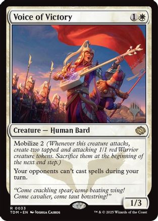 Voice of Victory (PPTDM-033) - Promo Pack: Tarkir: Dragonstorm | Grognard Games