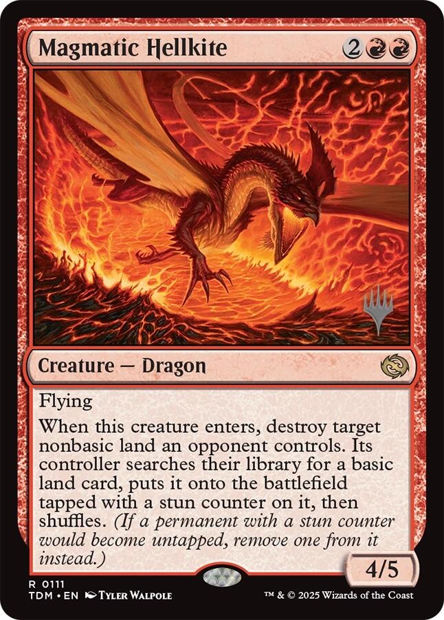 Magmatic Hellkite [Tarkir: Dragonstorm Promos] | Grognard Games