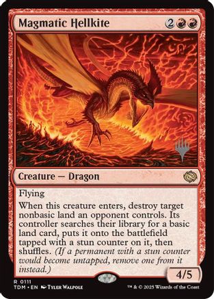 Magmatic Hellkite (PPTDM-111) - Promo Pack: Tarkir: Dragonstorm Foil | Grognard Games