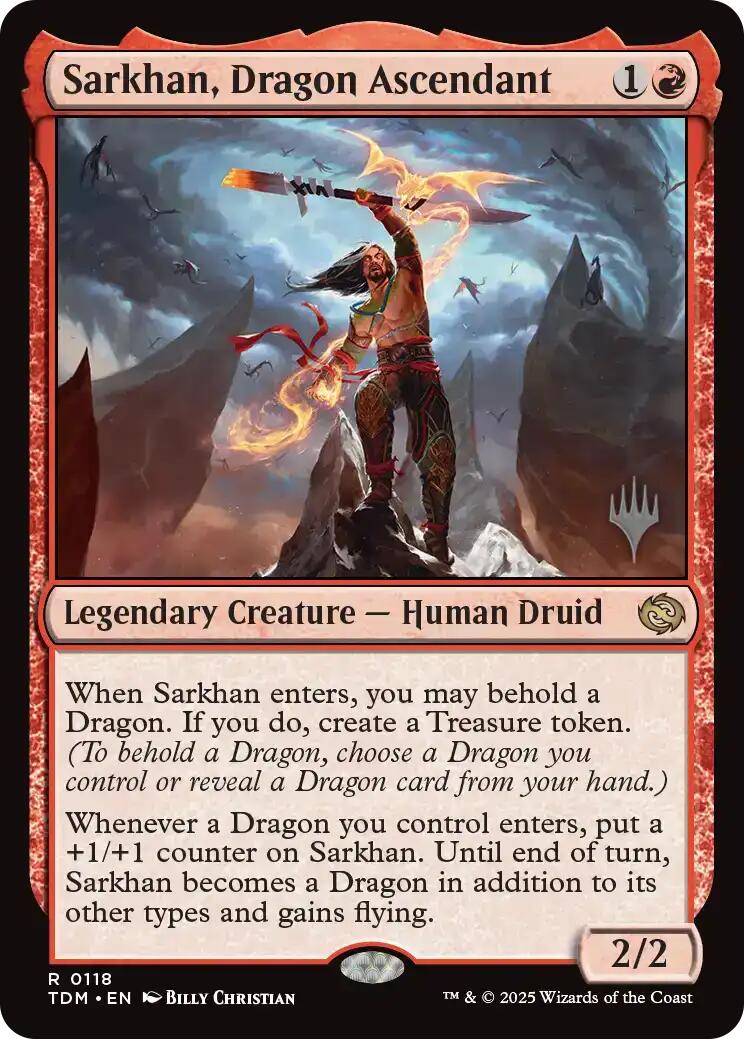 Sarkhan, Dragon Ascendant [Tarkir: Dragonstorm Promos] | Grognard Games