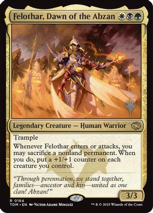 Felothar, Dawn of the Abzan (PPTDM-184) - Promo Pack: Tarkir: Dragonstorm Foil | Grognard Games