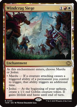 Windcrag Siege (PPTDM-235) - Promo Pack: Tarkir: Dragonstorm Foil | Grognard Games