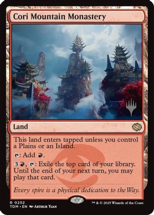 Cori Mountain Monastery (PPTDM-252) - Promo Pack: Tarkir: Dragonstorm | Grognard Games